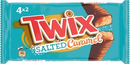 TWIX salted Caramel - biscuits enrobés de chocolat et caramel salé - Multipack 4x50g image