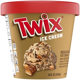 TWIX Caramel and Fudge Swirl Ice Cream, 14 Oz image