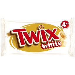 TWIX White Chocolate Biscuit Twin Bars 4X46g image