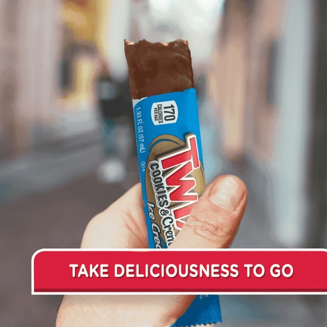 TWIX Cookies & Cream Milk Chocolate Ice Cream Bars, 6 Pack, 1.93 Oz Bars