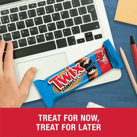 TWIX Cookies & Creme Sharing Size Candy Bar, 2.72oz