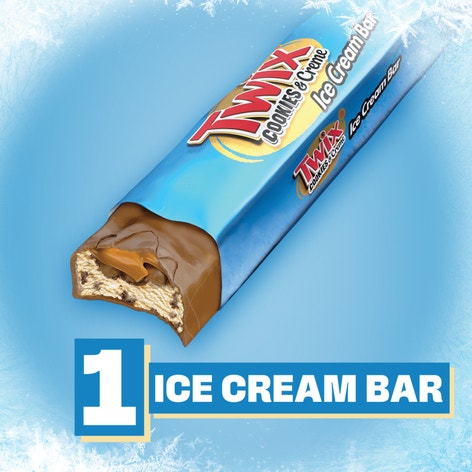 TWIX Cookies & Cream Milk Chocolate Ice Cream Bar, 2.9 Oz