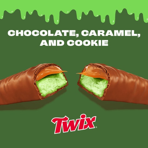 TWIX Ghoulish Green Share Size Cookie Bars