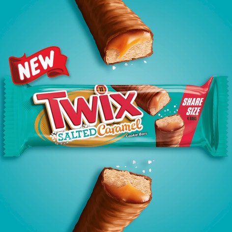 TWIX Salted Caramel Sharing Size Candy Bar, 2.82oz