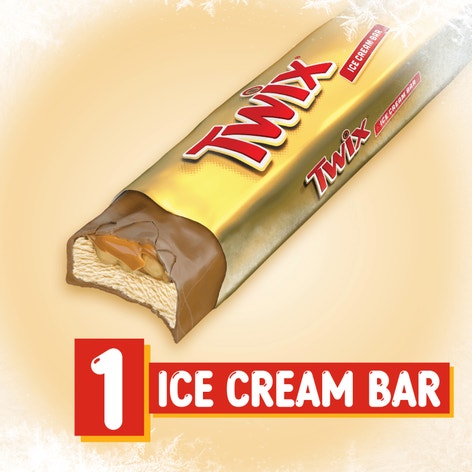TWIX Ice Cream Bar with Vanilla Ice Cream