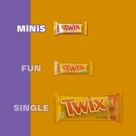 TWIX Caramel Miniature Stand Up Pouch Treating Size, 5.0 Oz