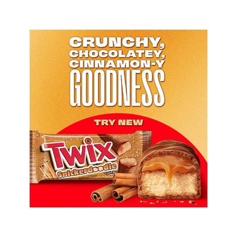 TWIX Snickerdoodle Cookie Chocolate Candy Bars, Share Size - 2.82 Oz Pack  