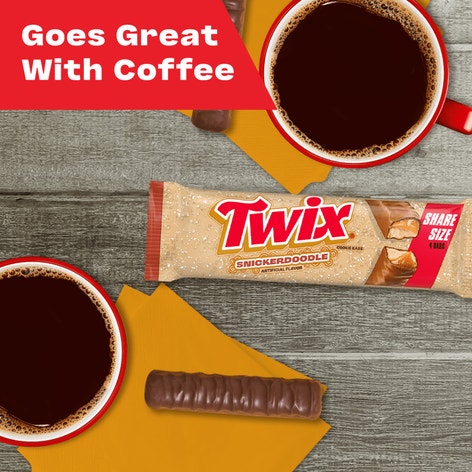 TWIX Snickerdoodle Cookie Chocolate Candy Bars, Share Size - 2.82 Oz Pack  