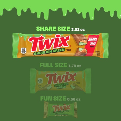 TWIX Ghoulish Green Share Size Cookie Bars