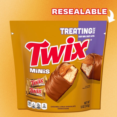 TWIX Caramel Miniature Stand Up Pouch Treating Size, 5.0 Oz