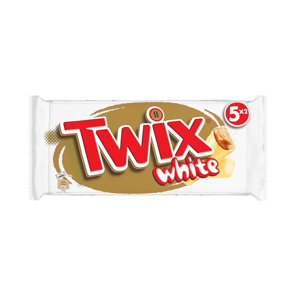 TWIX White - biscuit nappé enrobé de chocolat blanc - 5x46g