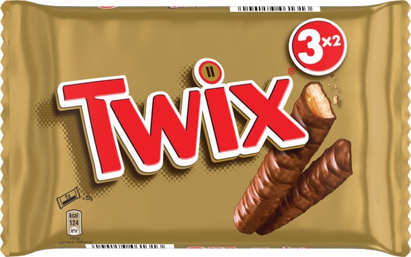 TWIX biscuit nappé de caramel, enrobé de chocolat - Tripack 3x50g