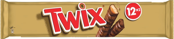 TWIX biscuit nappé de caramel, enrobé de chocolat - Multipack 12x50g