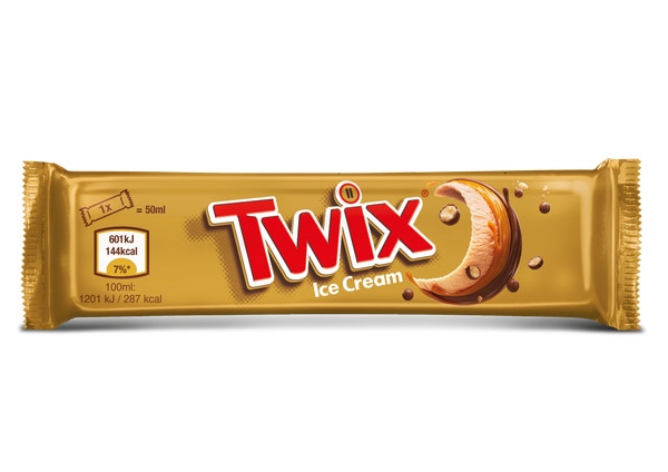 TWIX barre glacée au caramel biscuit enrobage cacao - Individuel - 40g