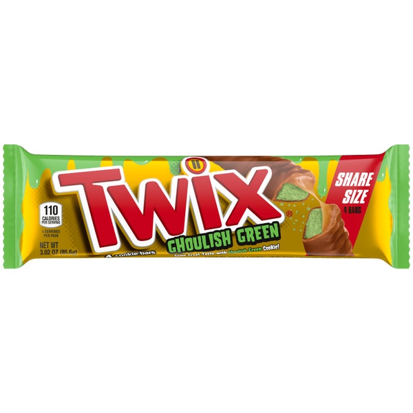 TWIX Ghoulish Green Share Size Cookie Bars