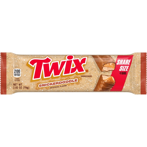 TWIX Snickerdoodle Cookie Chocolate Candy Bars, Share Size - 2.82 Oz Pack  