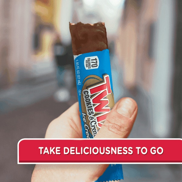 TWIX Cookies & Cream Milk Chocolate Ice Cream Bars, 6 Pack, 1.93 Oz Bars