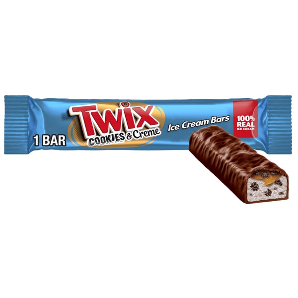 TWIX Cookies & Cream Milk Chocolate Ice Cream Bar, 2.9 Oz