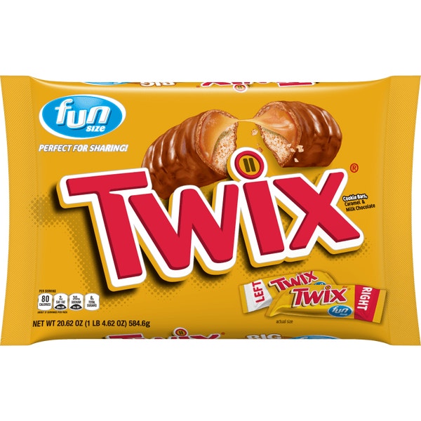 TWIX Caramel Fun Size Candy Bars, 20.62oz Bag