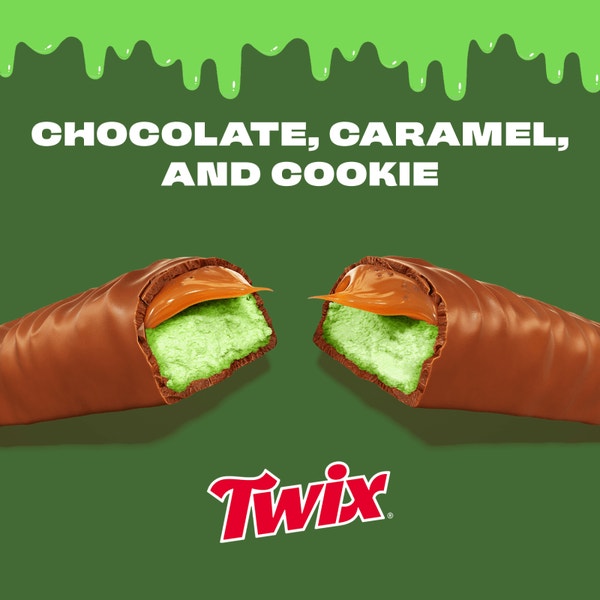TWIX Ghoulish Green Share Size Cookie Bars