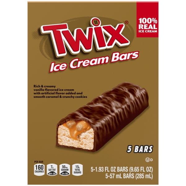 TWIX Caramel Creamy Vanilla Ice Cream Bars, 11.58 Oz, 6 Ct Pack TWIX