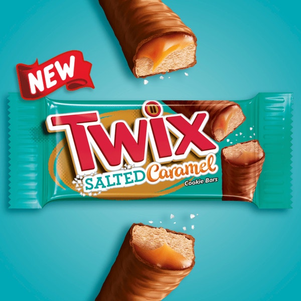 TWIX Salted Caramel Full Size Candy Bar, 1.41oz