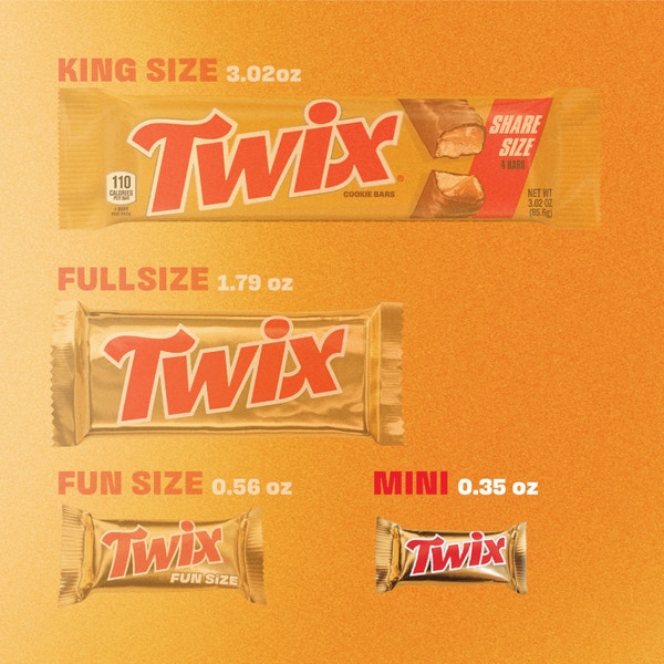 TWIX Caramel Cookie Bars Minis Peg Pack