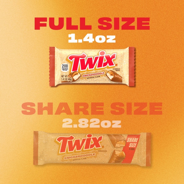 TWIX Snickerdoodle Cookie Chocolate Candy Bars, 1.4 Oz Pack  