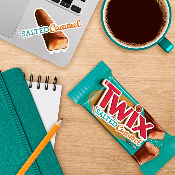 TWIX Salted Caramel Full Size Candy Bar, 1.41oz