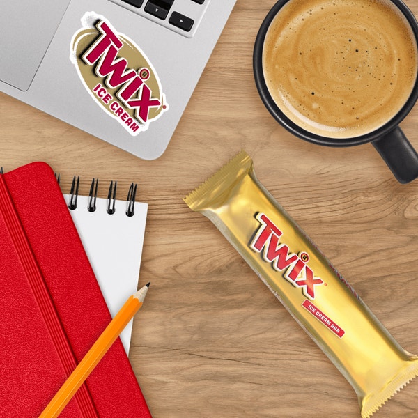 TWIX Ice Cream Bar with Vanilla Ice Cream