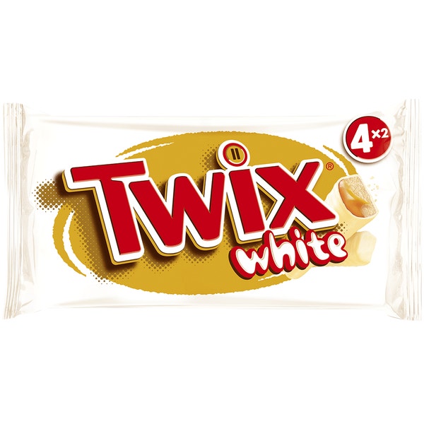 TWIX White Chocolate Biscuit Twin Bars 4X46g
