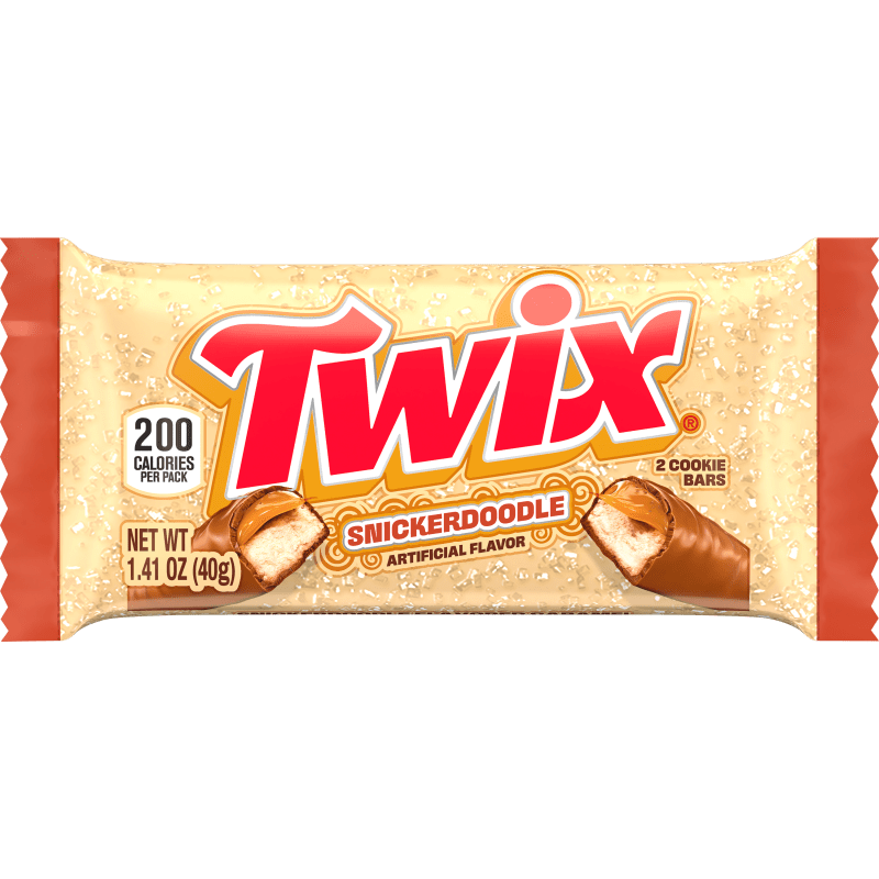 ロッテ ①②③ TWIX Snickerdoodle Cookie Chocolate Candy Bars, 1.4 Oz Pack | TWIX