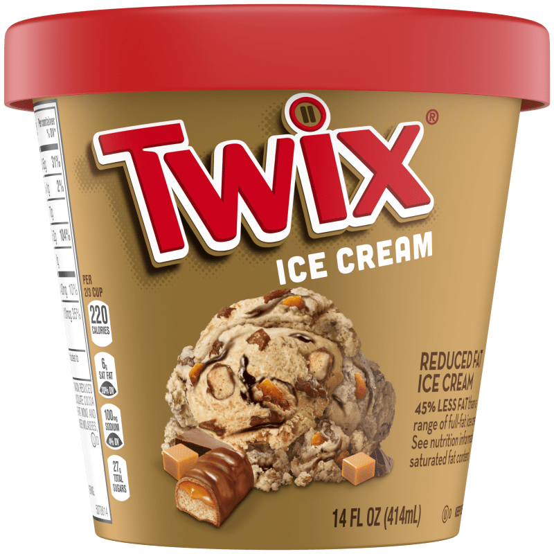 TWIX Caramel and Fudge Swirl Ice Cream, 14 Oz TWIX