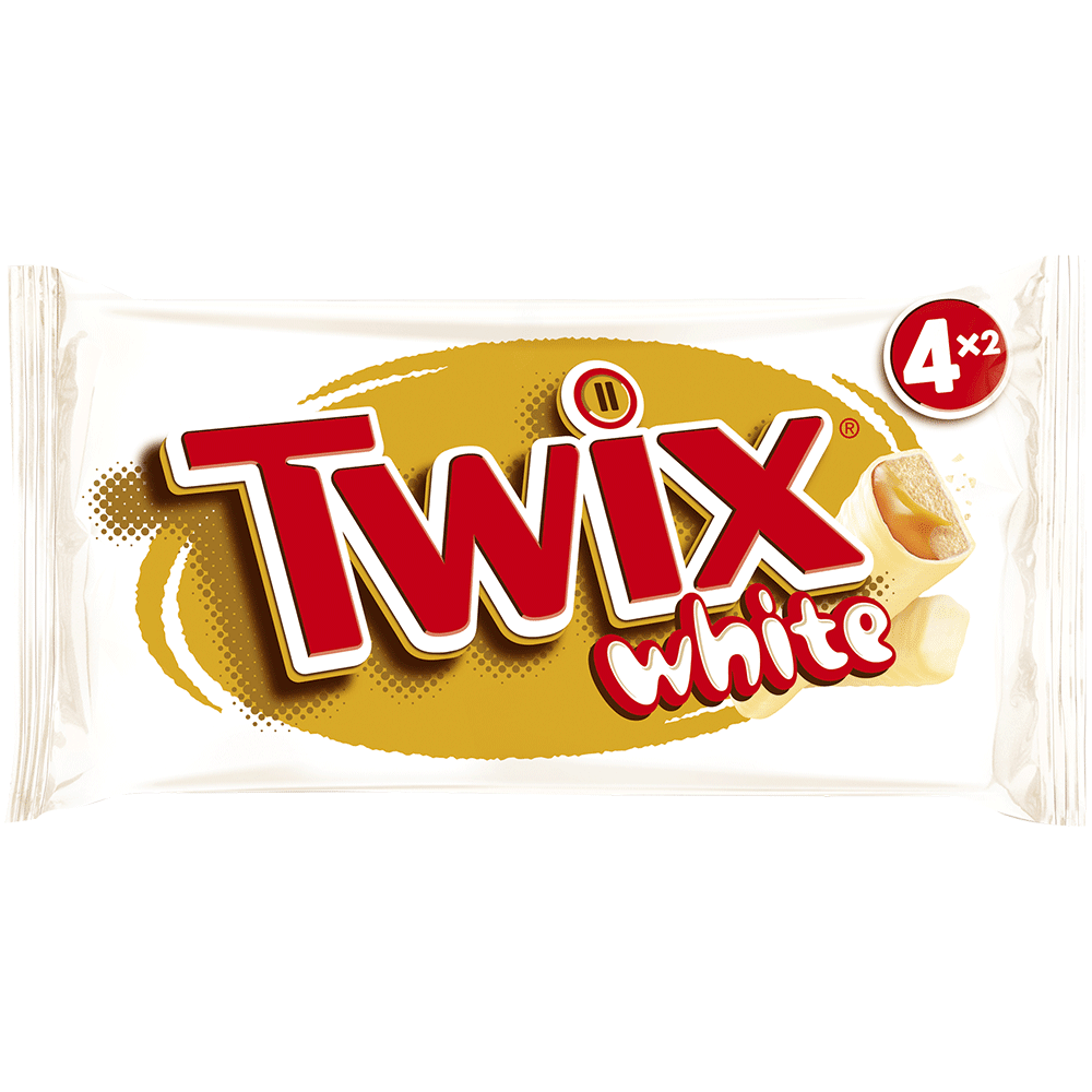TWIX White Chocolate Biscuit Twin Bars 4X46g